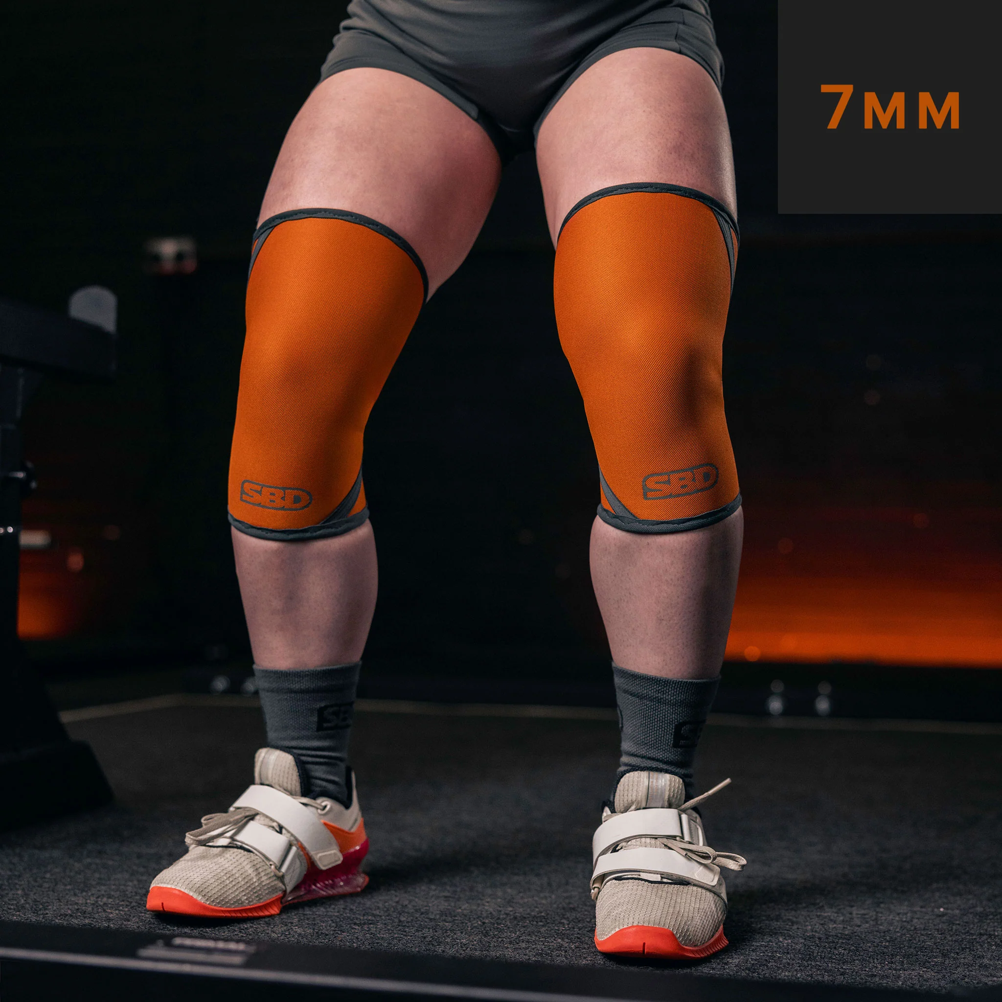 SBD Knee Sleeves 7MM FORGE LIMITED EDITION - ORANGE - Image 3